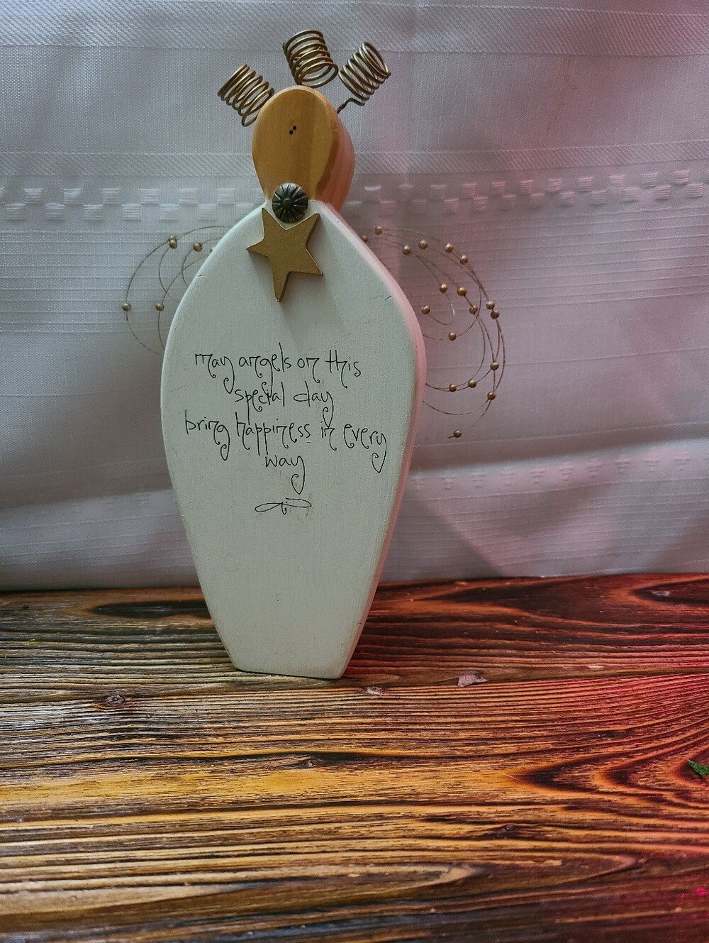 Roman Angel Blessings Wooden Figurine